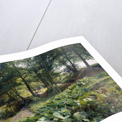 A Wooded River Landscape with Deer Beyond, 1904 by Peder Monsted