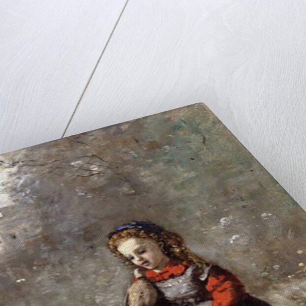 Mlle. Leotine Desavary holding a Dove, 1872 by Jean Baptiste Camille Corot