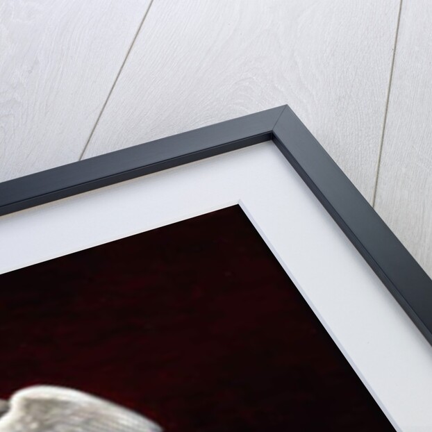 Garland of Pink Roses around Cupid playing a Lyre on a marble ledge, 1841 by Johan Laurents Jensen