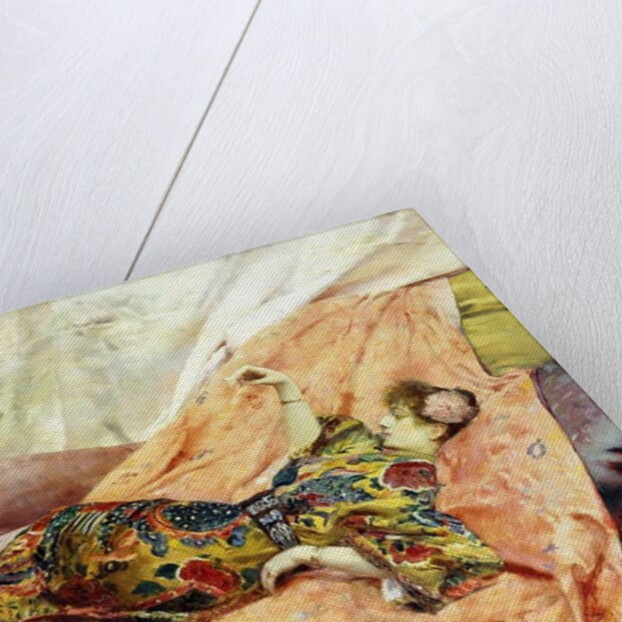 A Portrait of Sarah Bernhardt, Reclining in a Chinois Interior by Georges Marie Rochegrosse