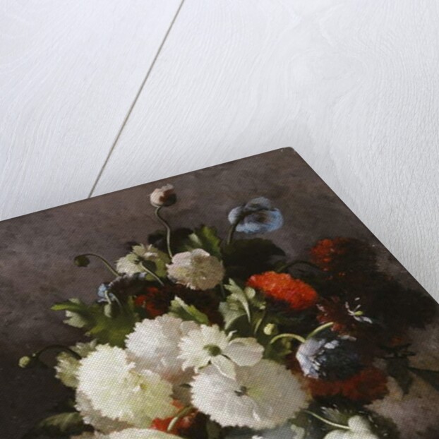 Peonies on a Stone Ledge, 1886 by Frans Mortelmans