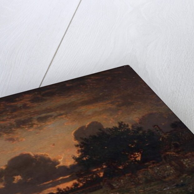 Sunset over the Plain of Barbizon by Theodore Rousseau