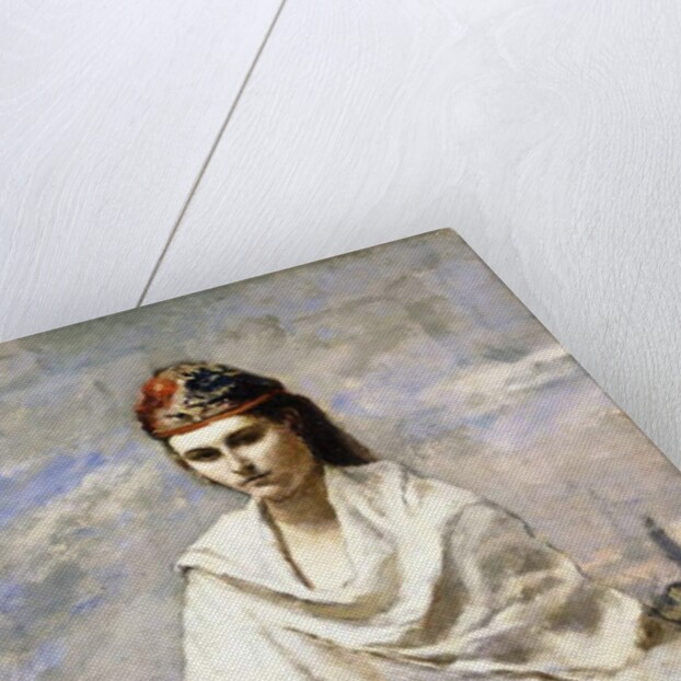 A Young Greek with a white shawl, c.1868-70 by Jean Baptiste Camille Corot