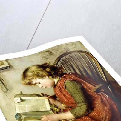 A Young Girl Reading, 1890 by Charlotte Weeks