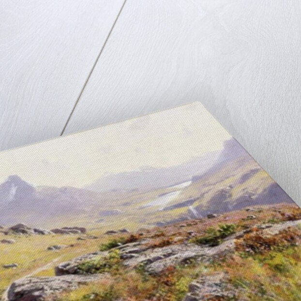 Knitting in a Norwegian Landscape by Hans Dahl