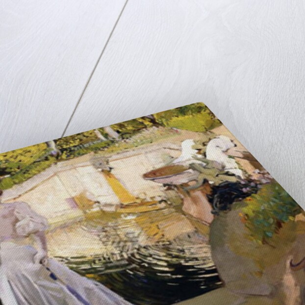 Maria looking at the Fishes, Granja, 1907 by Joaquin Sorolla y Bastida