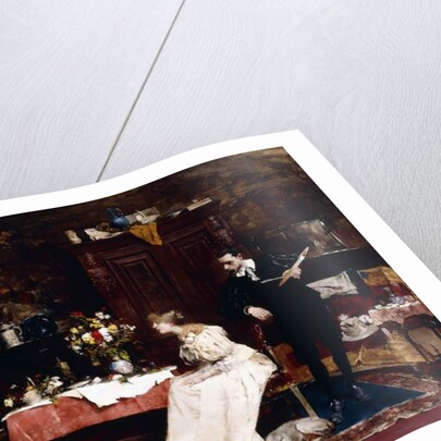 Presenting her Portrait, 1883 by Berci de Karlovszkyn