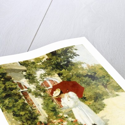 The Red Parasol, 1891 by Rene Joseph Gilbert