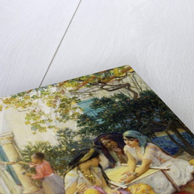 In a Village at El Biar, Algiers by Frederick Arthur Bridgman