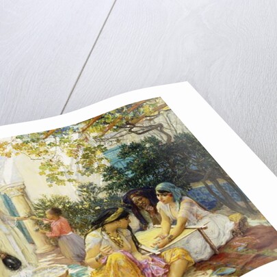 In a Village at El Biar, Algiers by Frederick Arthur Bridgman