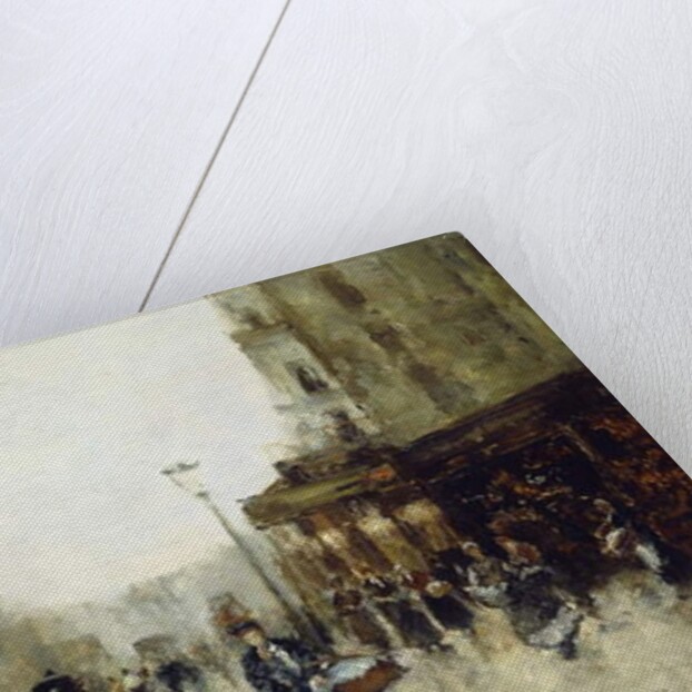 A Parisian Street Scene by Joaquín Pallarés Allustante