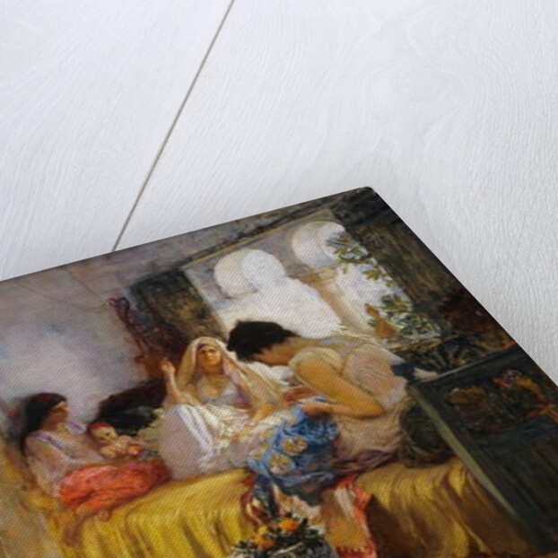 Domestic Interior Scene by Frederick Arthur Bridgman