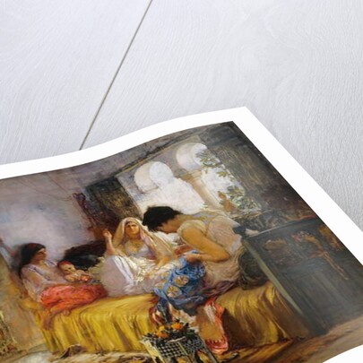 Domestic Interior Scene by Frederick Arthur Bridgman