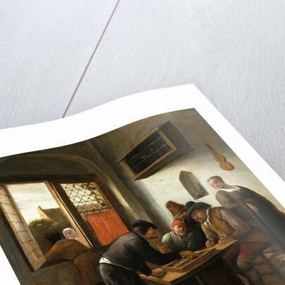 Tric Trac Players in an Interior by Jan Havicksz. Steen