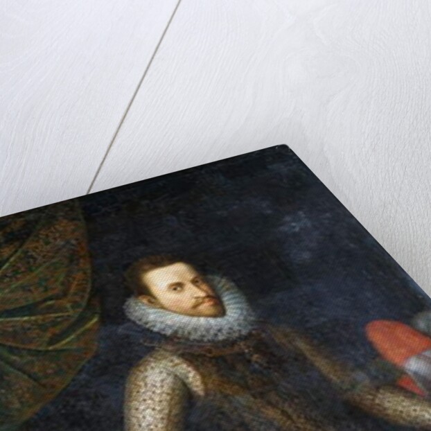 Portrait of the Archduke Albert, standing full-length holding a Baton, 1593 by Alonso Sanchez Coello