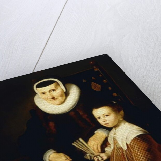 Portrait of a Lady, aged 80 with a Girl, aged 6, three quarter-length, c.1632-33 by Jacob Adriensz Backer