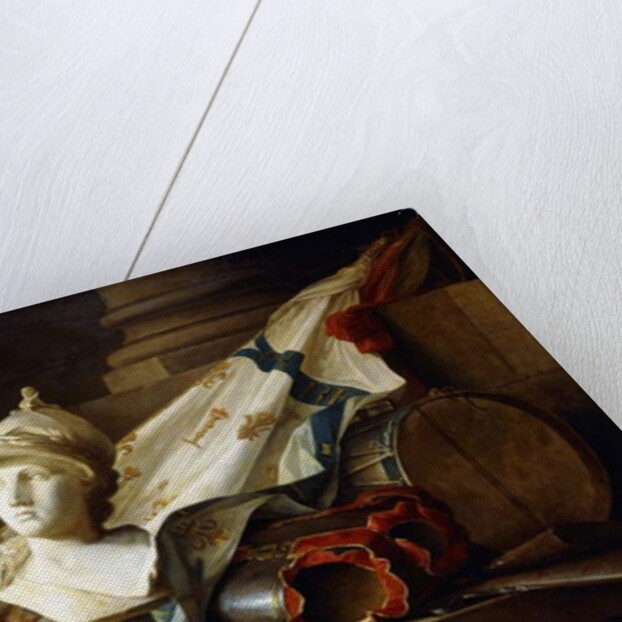 A Bust of Minerva with Armour and Weapons on a Stone Ledge, 1777 by Anne Vallayer-Coster