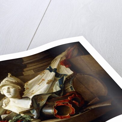 A Bust of Minerva with Armour and Weapons on a Stone Ledge, 1777 by Anne Vallayer-Coster