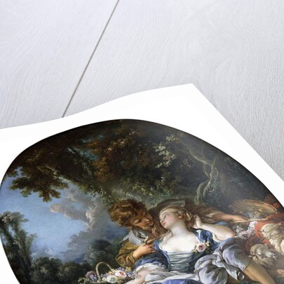 A Shepherd and a Shepherdess in Dalliance in a Wooded Landscape, 1761 by Francois Boucher