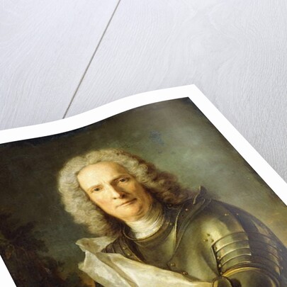 Portrait of a Marechal de France, probably Chretien-Louis de Montmorency-Luxembourg, half-length, 1740 by Jean-Marc Nattier