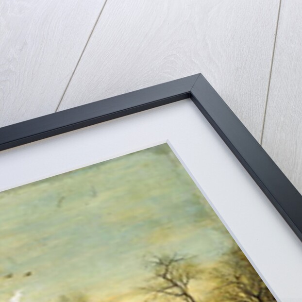 A Village in Winter with a Birdtrap and Skaters on a frozen waterway by P. the Younger Brueghel