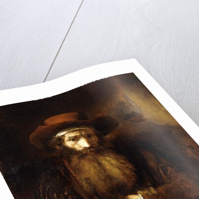 A Bearded Old Man, wearing a brown Coat and russet Hat, 1651 by Rembrandt Harmensz. van Rijn