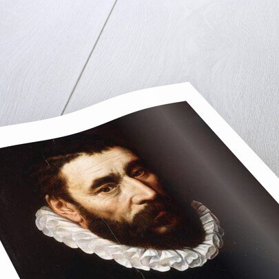 Portrait of a Bearded Man, bust-length, wearing gorgets by Adriaen Thomasz Key