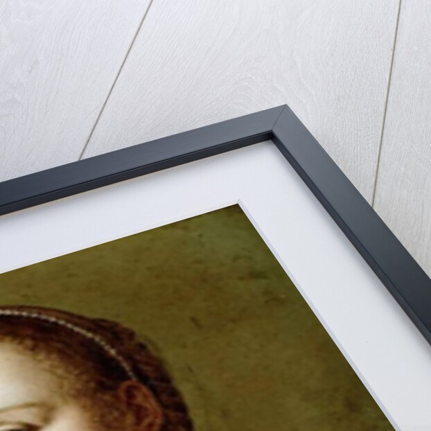 Portrait of Eleanora d'Este, half-length, wearing a Gold Dress by Alessandro Allori