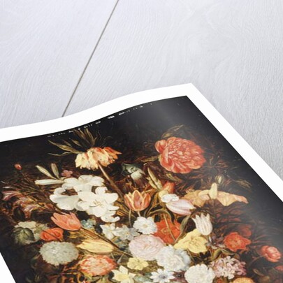 A Still Life of Flowers in a wooden Tub, c.1630s by Jan the Younger Brueghel