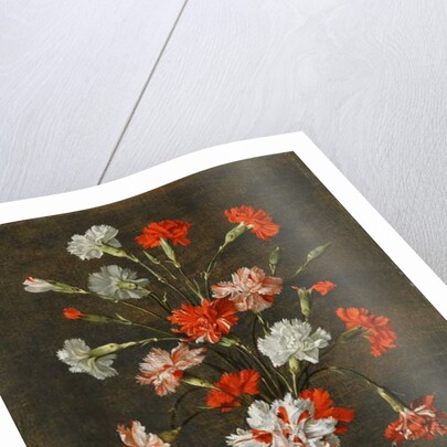 Carnations in a glass Vase on a stone Table, 1639 by Phillipe de Marlier
