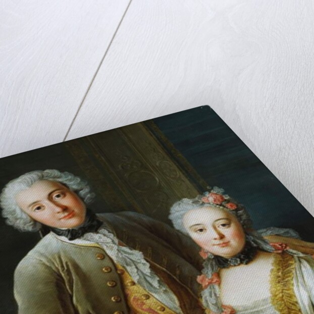 Portrait of Francois de Jullienne standing beside his Wife, seated, c.1743 by Antoine Coypel