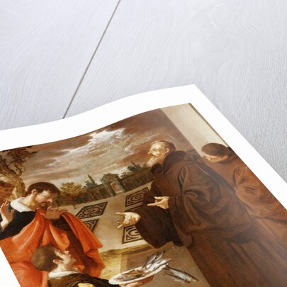 Saint Francis of Paola blessing the Fish by Jusepe or Jose Leonardo