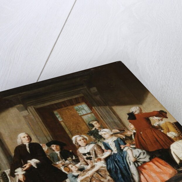 Portrait of a Family dining on a Portico, a formal Garden beyond, 1747 by Jan Josef the Younger Horemans