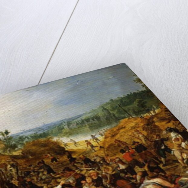 A Landscape with Marauders attacking a Wagon Train and Pillaging a Village by Sebastian Vrancx