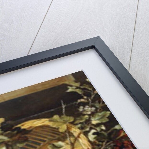 A Spilled Basket of Fruits on a Draped Table with Monkeys by Frans Snyders or Snijders