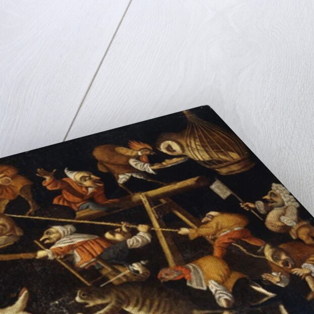 Imaginary Animals and Dwarfs Fighting, Drinking and Carousing by Faustino Bocchi or Boccasi