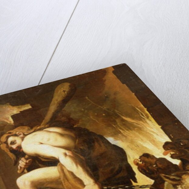 Hercules dragging Cerberus from Hell by Domenico Pedrini