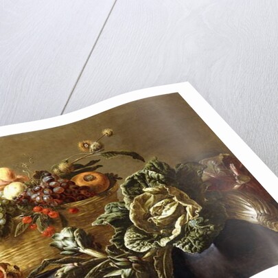 A Basket of Fruit on a Draped Table, c.1635 by Adriaen van Utrecht