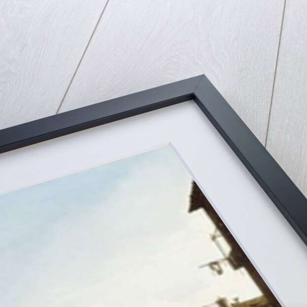 A View of Rome looking West, with Boats along the Tiber and the Castel Saint'Angelo in the distance by Bernardo Bellotto