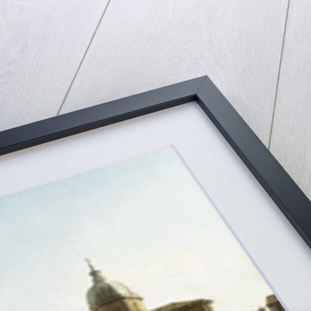 A View of Rome along the Tiber, with the Church of San Giovanni dei Fiorentini beyond by Bernardo Bellotto