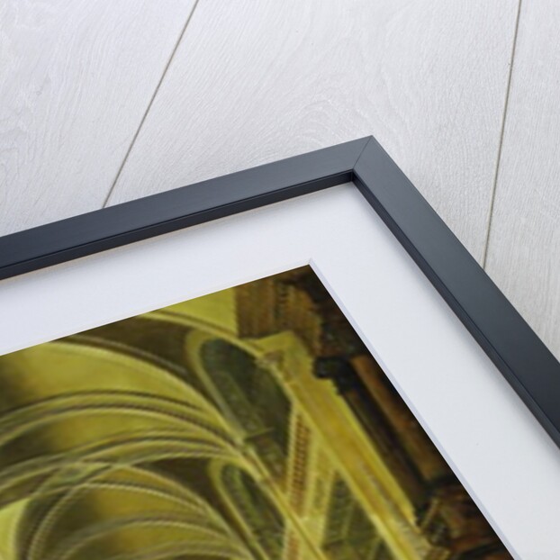 An Imaginary Church Interior with Figures by Christian Stocklin