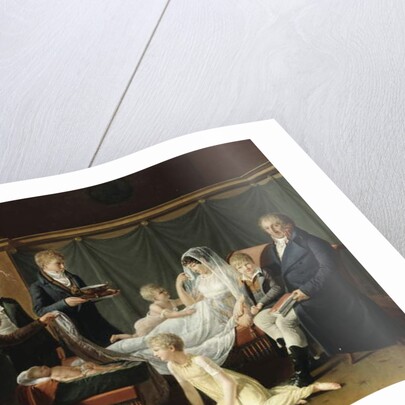 Portrait of the Marquis and Marquise de Cramayel and their seven Children in an Interior by French School