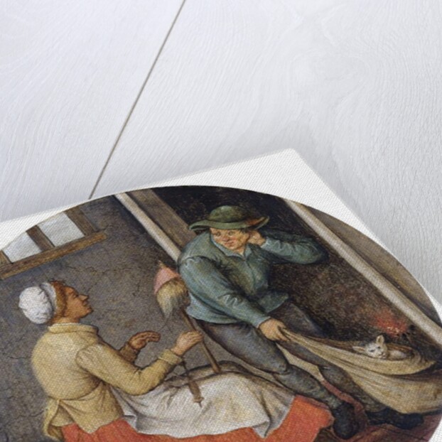 A Proverb - Letting the Cat out of the Bag, by Pieter the Younger Brueghel