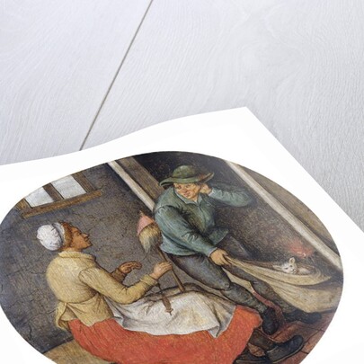 A Proverb - Letting the Cat out of the Bag, by Pieter the Younger Brueghel