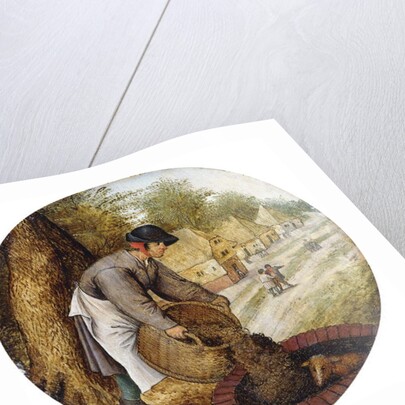 A Proverb - To Fill up the Well After the Calf has Drowned, by Pieter the Younger Brueghel