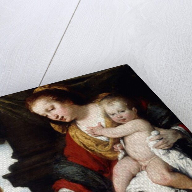 The Holy Family with the Infant St by Bernardo Strozzi