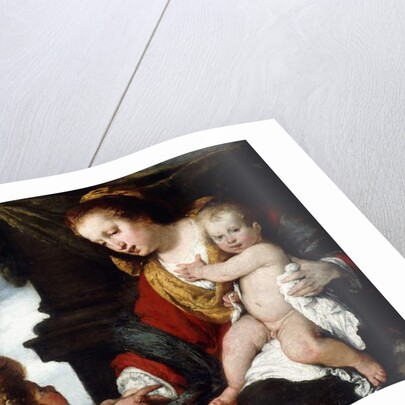 The Holy Family with the Infant St by Bernardo Strozzi