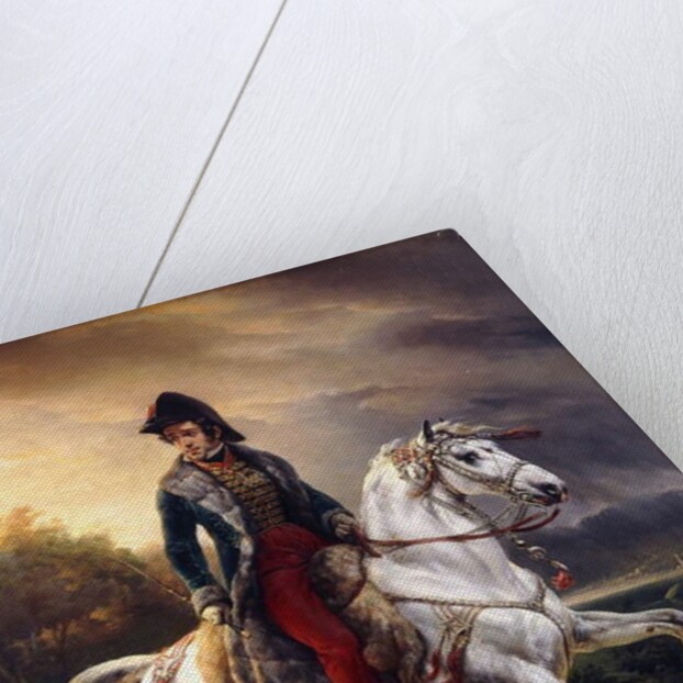 Portrait of Justo Machado y Salcedo, Spanish Consul in Paris on horseback, 1821 by Emile Jean Horace Vernet