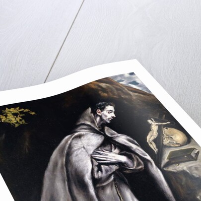 Saint Francis kneeling in Meditation by El Greco