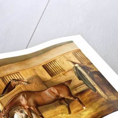 Hunters in a Stable with a Groom, 1809 by Thomas Weaver